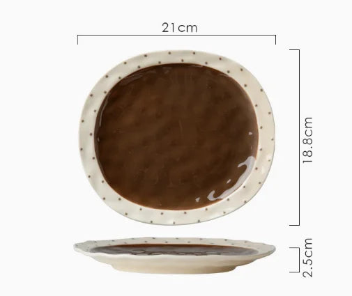 Ins style Household Ceramic Tableware Set Hand Painted Design Afternoon Tea Cups Daily High Quality Soup Noodles Bowl