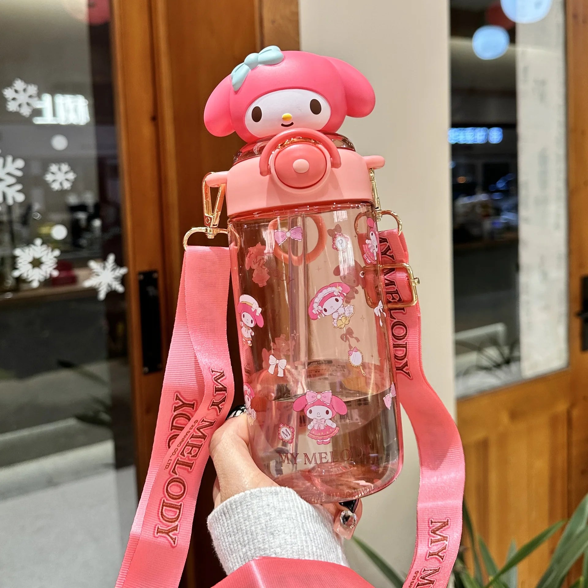 Cute Cartoon Sanrios Hello Kittys Kuromi My Melody Water Cup A Water Cup with A Straw Portable Gift Cup Festival Gift
