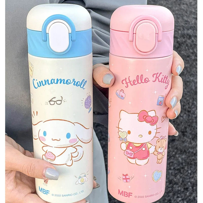 Termo Hello Kitty 420 ml – Acero inoxidable, diseño kawaii y tapa antifugas