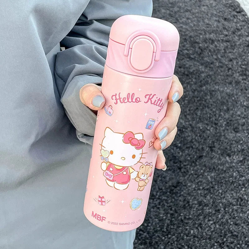 Termo Hello Kitty 420 ml – Acero inoxidable, diseño kawaii y tapa antifugas
