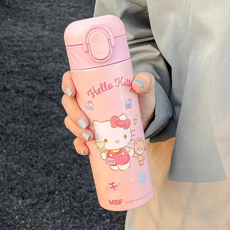 Termo Hello Kitty 420 ml – Acero inoxidable, diseño kawaii y tapa antifugas