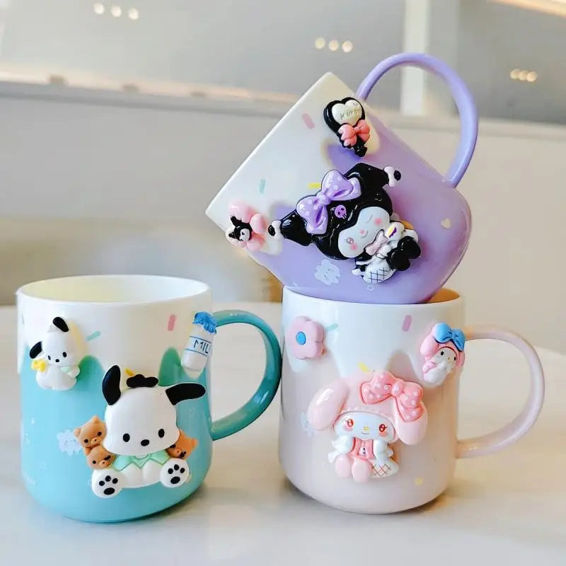 New Sanrios Kuromi Pochacco My Melody Toothbrush Cup Children Rinsing Cup Cute Cup Wash Cup Fashion Festival Small Gifts