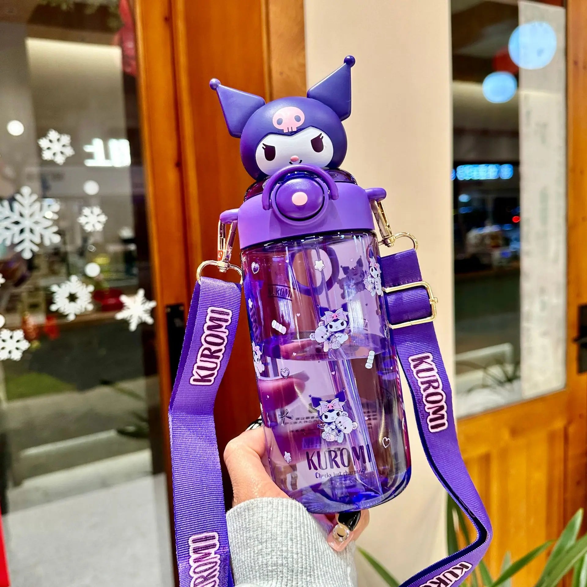 Cute Cartoon Sanrios Hello Kittys Kuromi My Melody Water Cup A Water Cup with A Straw Portable Gift Cup Festival Gift