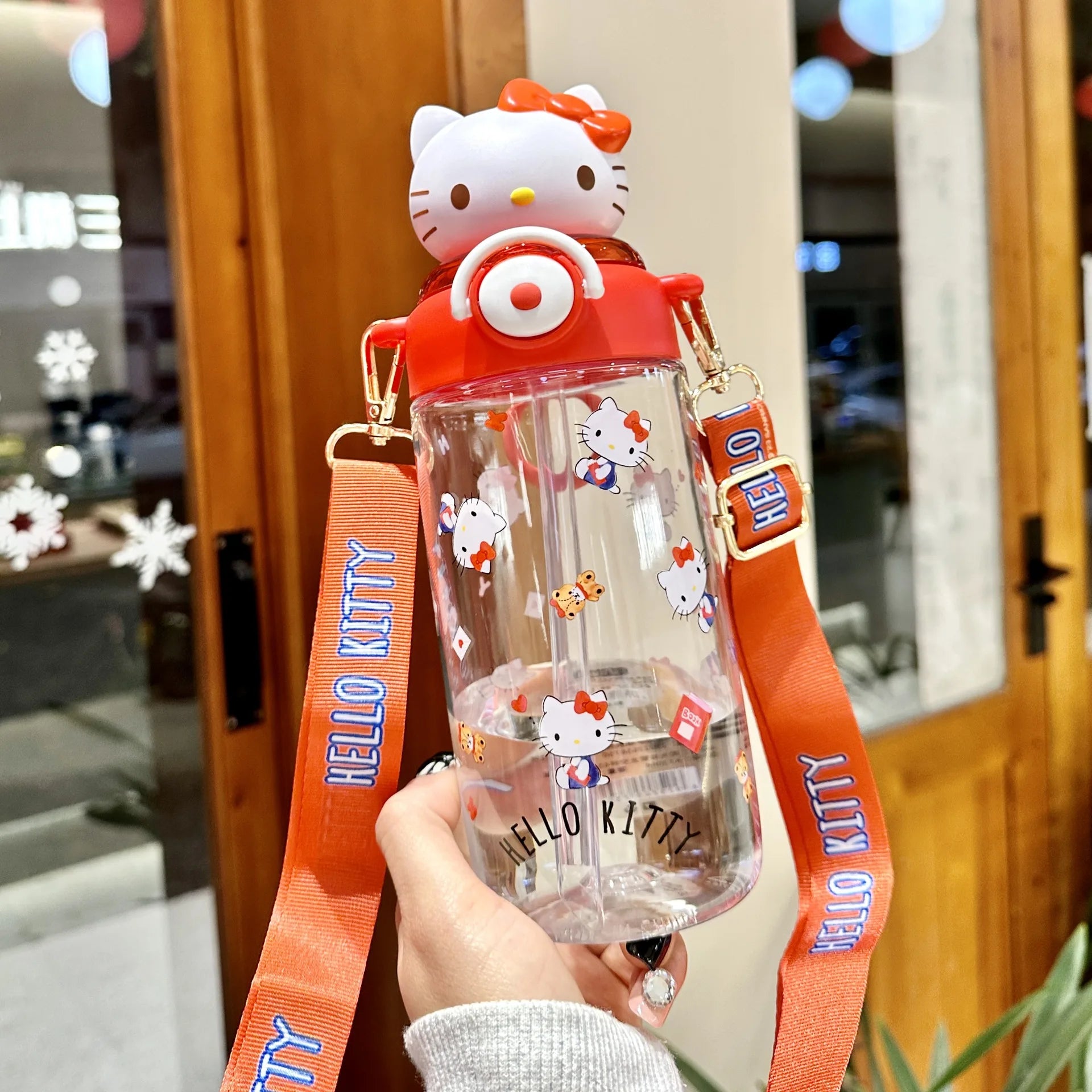 Cute Cartoon Sanrios Hello Kittys Kuromi My Melody Water Cup A Water Cup with A Straw Portable Gift Cup Festival Gift